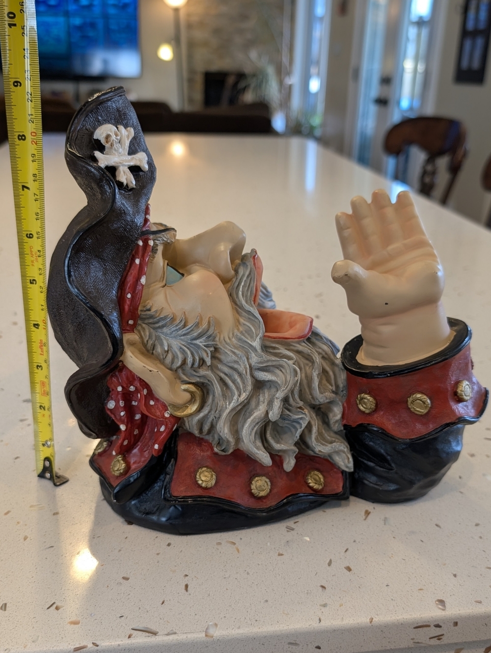 Pirate Wine Bottle Holder Vintage Bar Decor Nautical Resin Novelty Beachcombers